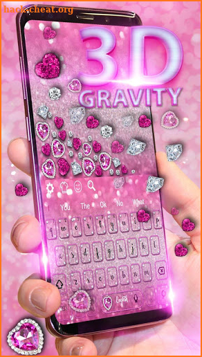 3D Diamonds Gravity Keyboard screenshot