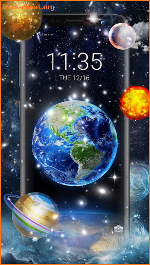 3D Earth Space Lockscreen Theme screenshot