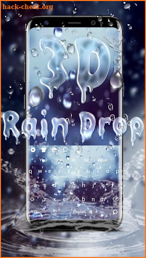 3D Falling Raindrop Keyboard screenshot
