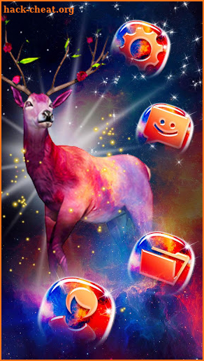 3D Fantasy Night Reindeer Launcher Theme screenshot
