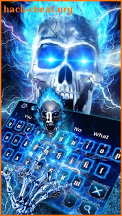 3D Fire Death Skull Keyboard Theme screenshot