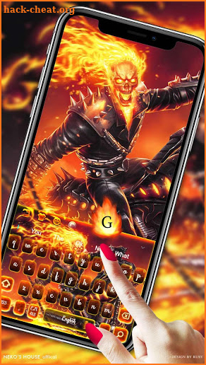 3D Flaming Skull Death Keyboard Theme screenshot