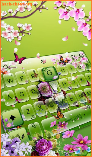 3D Flower Garden Keyboard Theme screenshot