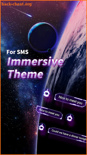 3D Galaxy SMS Messenger 2019 - SMS Lock & Free MSG screenshot