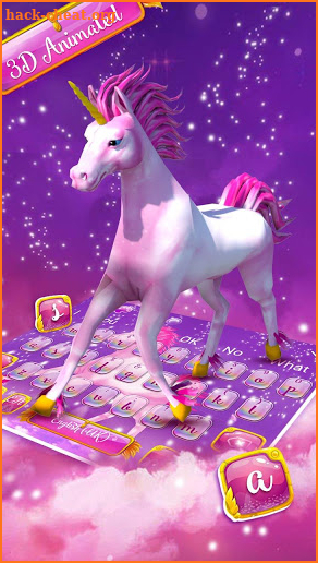 3d Galaxy Unicorn keyboard screenshot
