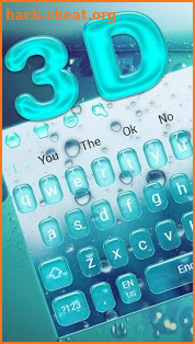 3D Glass Drops Keyboard Theme screenshot