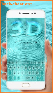 3D Glass Water Keyboard Theme screenshot
