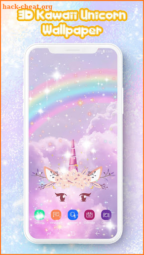 3D Glitter Unicorn Live Wallpaper screenshot