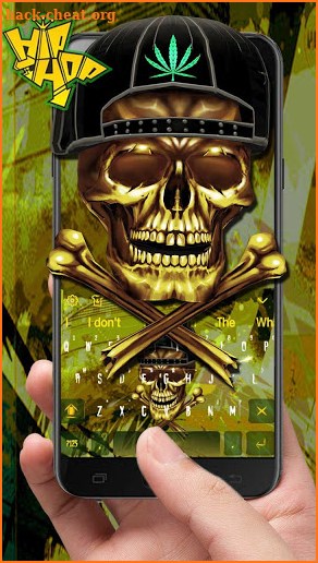 3D Gold Hip-Hop Skull Keyboard screenshot