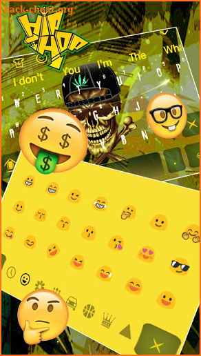 3D Gold Hip-Hop Skull Keyboard screenshot