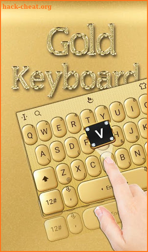 3D Gold Keyboard Theme screenshot
