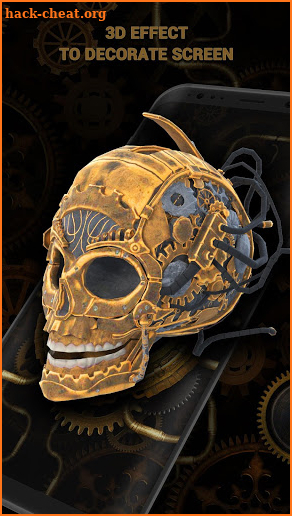 3D Golden Flaming Skull Live Wallpaper screenshot