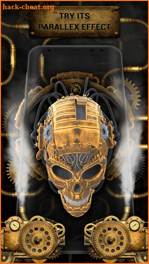 3D Golden Flaming Skull Live Wallpaper screenshot