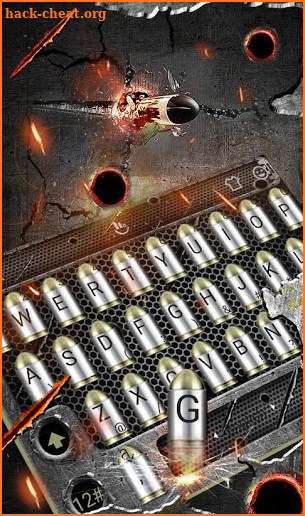 3D Gunnery Bullet Keyboard Theme screenshot