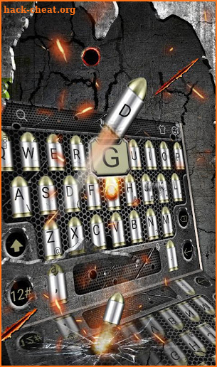 3D Gunnery Bullet Keyboard Theme screenshot