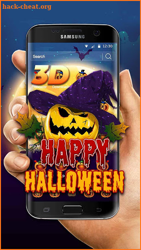 3D Halloween Pumpkin Theme screenshot
