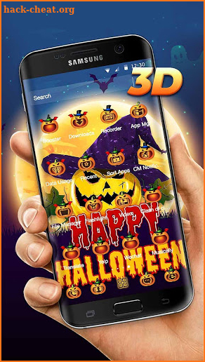 3D Halloween Pumpkin Theme screenshot