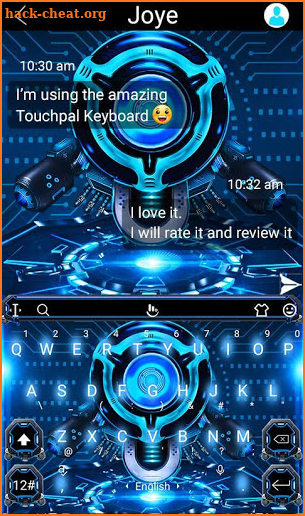 3D High Tech Keyboard Theme screenshot