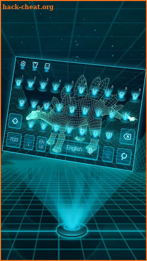 3d hologram dinosaur keyboard tech future screenshot