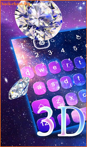 3D Hologram Galaxy Keyboard Theme screenshot