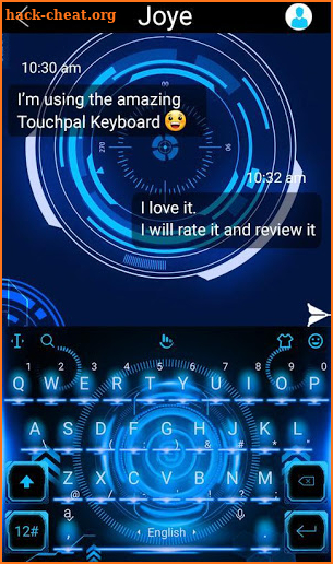 3D Hologram Keyboard Theme screenshot