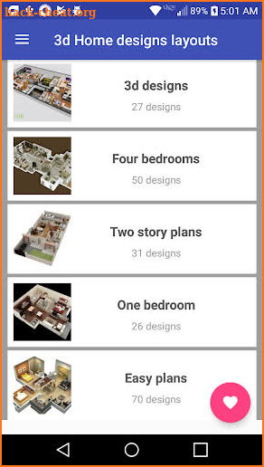 3d Home designs layouts screenshot
