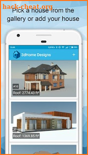 3d Home Designs +Roof report screenshot