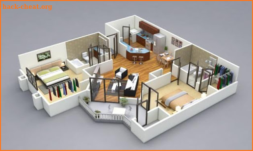 3D house plan designs screenshot