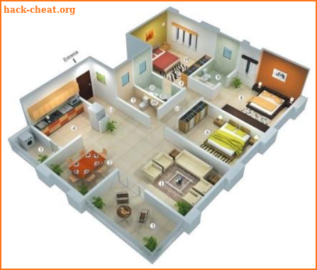 3D house plan designs screenshot