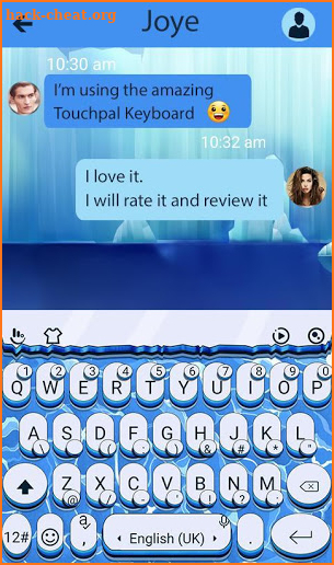 3D Ice Water Keyboard Theme screenshot