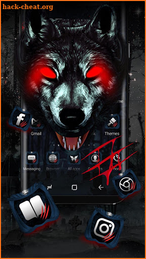 3D Ice Wolf Launcher Theme screenshot