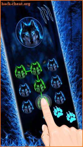 3D Ice Wolf - Lock Theme screenshot