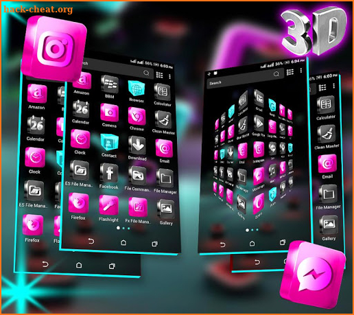 3D Icon Launcher Theme screenshot