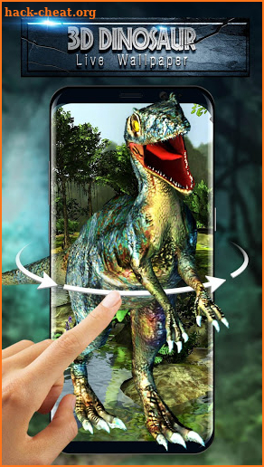 3D Jurassic dinosaur in the park live wallpaper screenshot