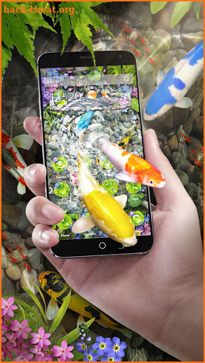 3D Koi Fish Theme & Lively 3D Ripple Effect screenshot
