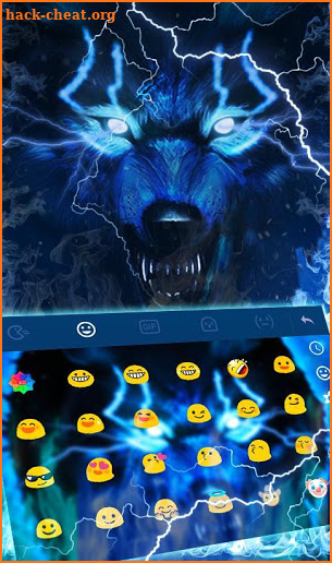 3D Lightning Wolf Keyboard Theme screenshot