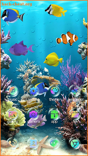3D Live Aquarium Fish Launcher Theme HD Wallpapers screenshot