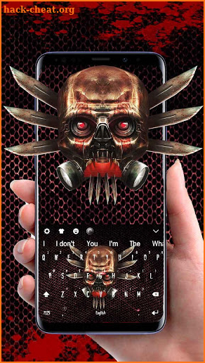 3D Live Blood Metal Skull Keyboard screenshot