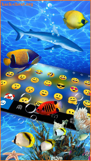 3D Live Fish Keyboard Theme screenshot