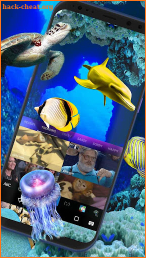 3D Live Fish Keyboard Theme screenshot