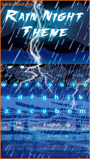 3D Live Heavy Rain Storm Keyboard Theme screenshot