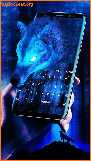 3D Live Ice Wolf Keyboard Theme screenshot
