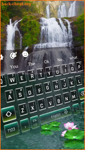 3D Live Natural Waterfall Keyboard Theme screenshot
