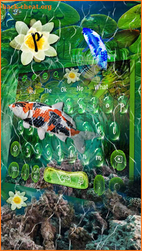 3D Lively Koi Fish Keyboard Theme screenshot
