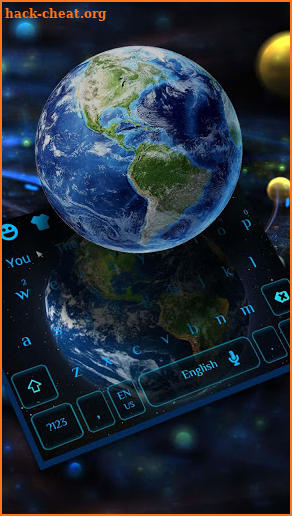 3D Lively Tech Earth Keyboard Theme screenshot