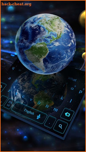3D Lively Tech Earth Keyboard Theme screenshot