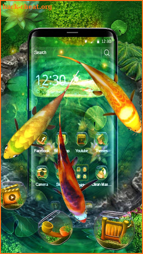 3D Lucky Koi Fish Theme screenshot