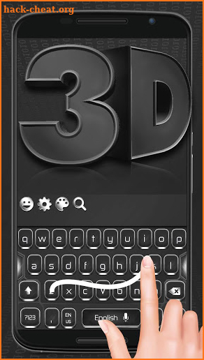 3D Matte Black Business Keyboard Theme screenshot