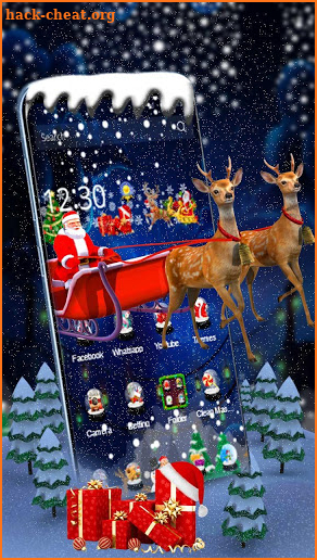 3D Merry Christmas Santa Theme screenshot