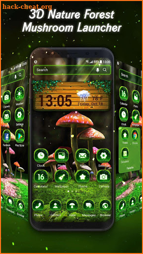 3D Mushroom&nature  launcher theme screenshot